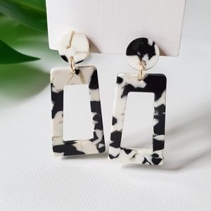 Clip On Animal Print Acrylic Lightweight Earrings